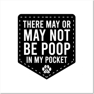 Dog Groomer Poop Pocket, Black and White Posters and Art